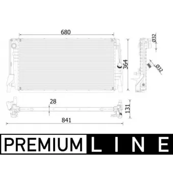 Radiateur, refroidissement du moteur MAHLE CR 2321 000P
