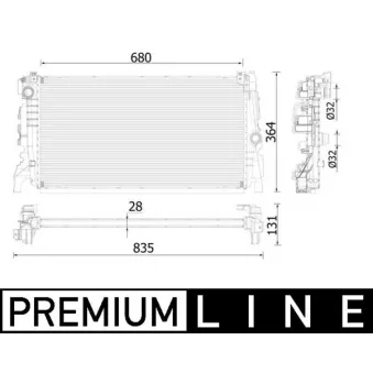 Radiateur, refroidissement du moteur MAHLE CR 2323 000P