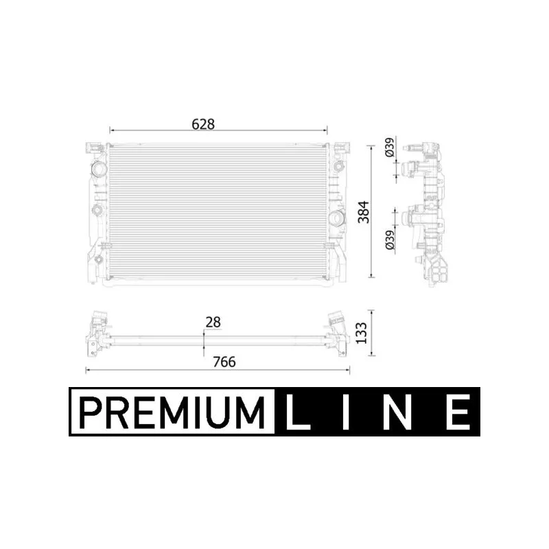Radiateur, refroidissement du moteur MAHLE CR 2325 000P