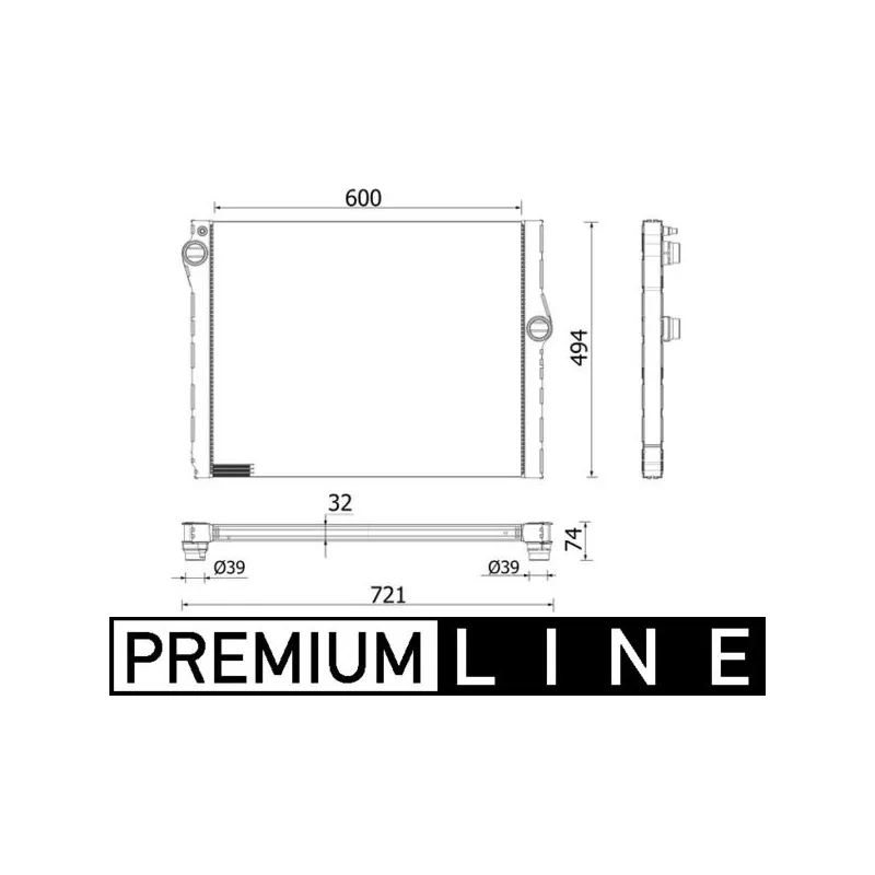 Radiateur, refroidissement du moteur MAHLE CR 2333 000P