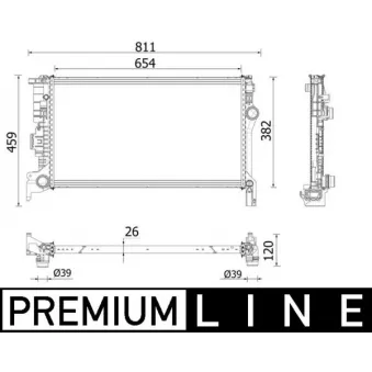 Radiateur, refroidissement du moteur MAHLE CR 2334 000P