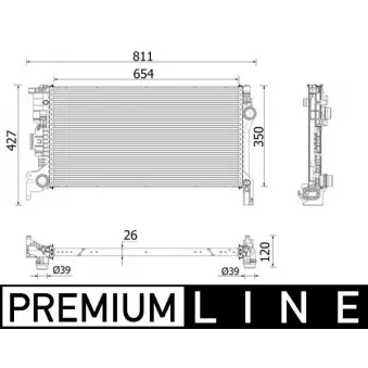 Radiateur, refroidissement du moteur MAHLE CR 2335 000P