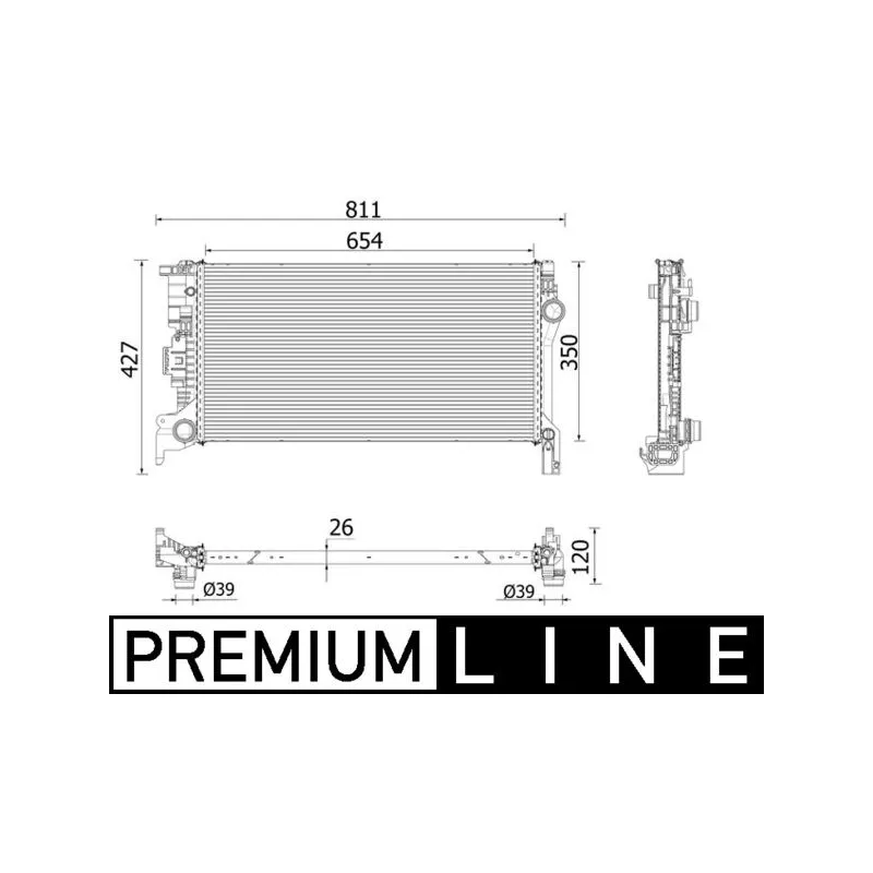 Radiateur, refroidissement du moteur MAHLE CR 2335 000P