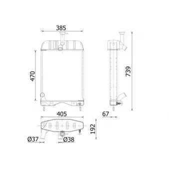 Radiateur, refroidissement du moteur MAHLE CR 2414 000P