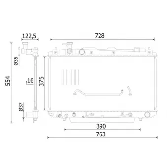 Radiateur, refroidissement du moteur MAHLE CR 2422 000S