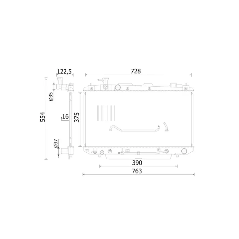 Radiateur, refroidissement du moteur MAHLE CR 2422 000S