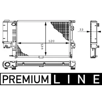 Radiateur, refroidissement du moteur MAHLE CR 243 000P