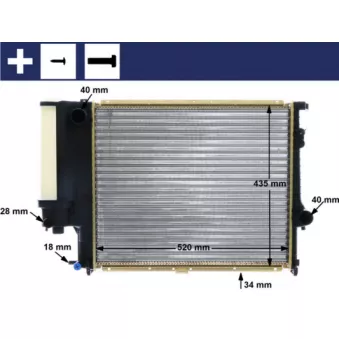 Radiateur, refroidissement du moteur MAHLE CR 243 000S