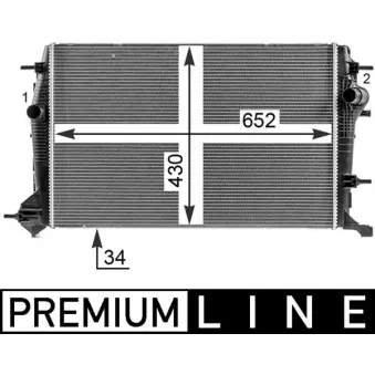Radiateur, refroidissement du moteur MAHLE CR 25 000P