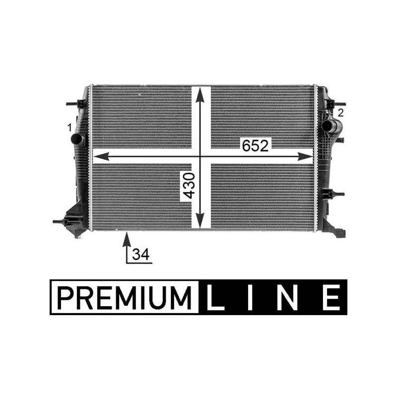 Radiateur, refroidissement du moteur MAHLE CR 25 000P