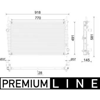 Radiateur, refroidissement du moteur MAHLE CR 2589 000P