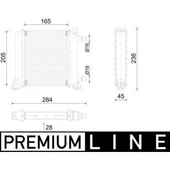 Radiateur, refroidissement du moteur MAHLE CR 2596 000P