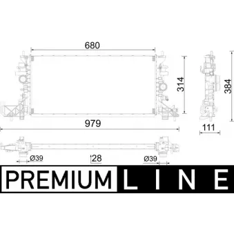 Radiateur, refroidissement du moteur MAHLE CR 2597 000P