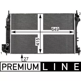 Radiateur, refroidissement du moteur MAHLE CR 26 000P