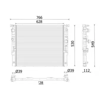 Radiateur, refroidissement du moteur MAHLE CR 2630 000P