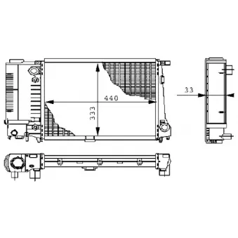Radiateur, refroidissement du moteur MAHLE CR 264 000S