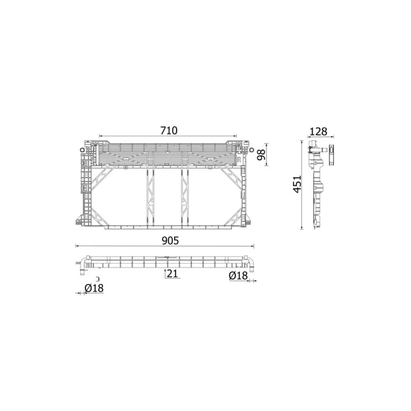 Radiateur, refroidissement du moteur MAHLE CR 2668 000P