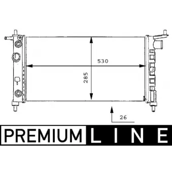 Radiateur, refroidissement du moteur MAHLE CR 269 000P