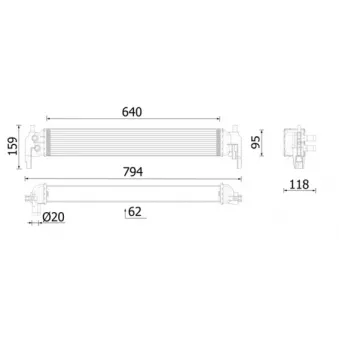 Radiateur, refroidissement du moteur MAHLE CR 2700 000P