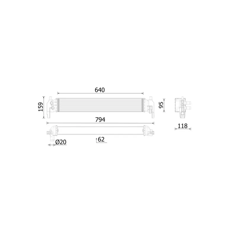 Radiateur, refroidissement du moteur MAHLE CR 2700 000P