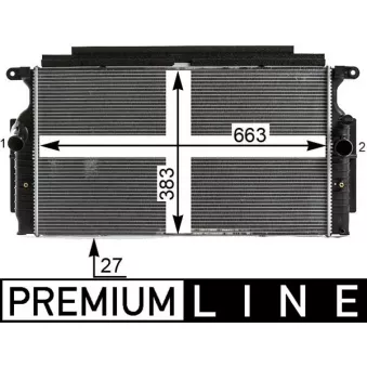 Radiateur, refroidissement du moteur MAHLE CR 28 000P
