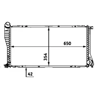 Radiateur, refroidissement du moteur MAHLE CR 288 000S