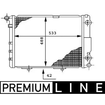Radiateur, refroidissement du moteur MAHLE CR 293 000P