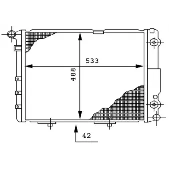 Radiateur, refroidissement du moteur MAHLE CR 293 000S