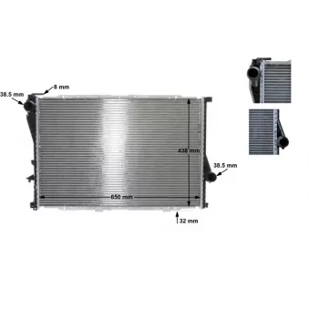 Radiateur, refroidissement du moteur MAHLE CR 296 000S