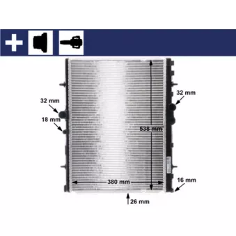 Radiateur, refroidissement du moteur MAHLE CR 31 000S