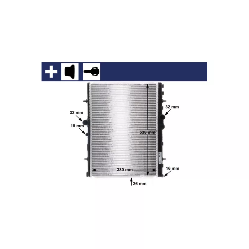 Radiateur, refroidissement du moteur MAHLE CR 31 000S