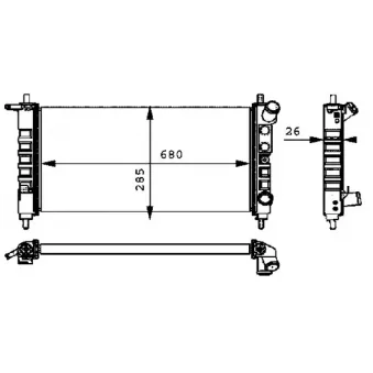 Radiateur, refroidissement du moteur MAHLE CR 313 000P