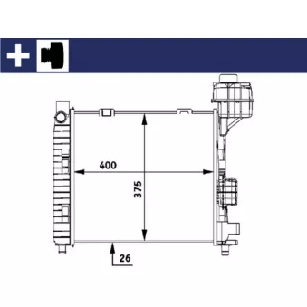 Radiateur, refroidissement du moteur MAHLE CR 322 000S