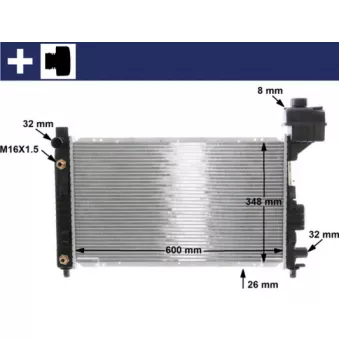 Radiateur, refroidissement du moteur MAHLE CR 323 000S