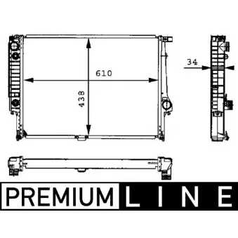 Radiateur, refroidissement du moteur MAHLE CR 326 000P