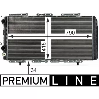 Radiateur, refroidissement du moteur MAHLE CR 33 000P