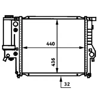 Radiateur, refroidissement du moteur MAHLE CR 333 000S