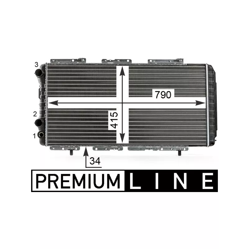 Radiateur, refroidissement du moteur MAHLE CR 34 000P