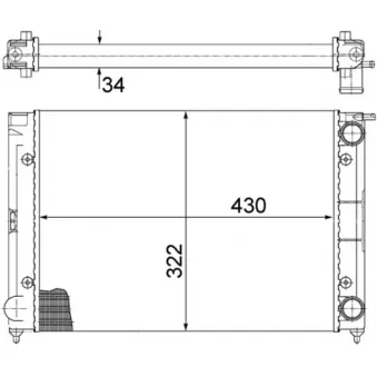 Radiateur, refroidissement du moteur MAHLE CR 343 000S