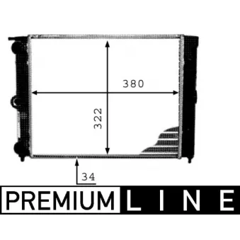 Radiateur, refroidissement du moteur MAHLE CR 344 000P