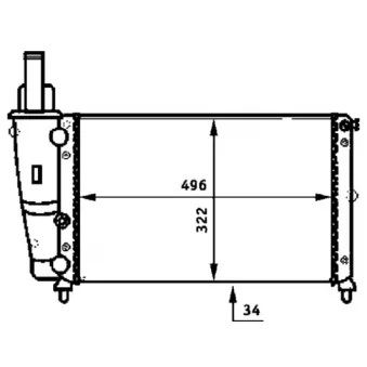 Radiateur, refroidissement du moteur MAHLE CR 346 000P