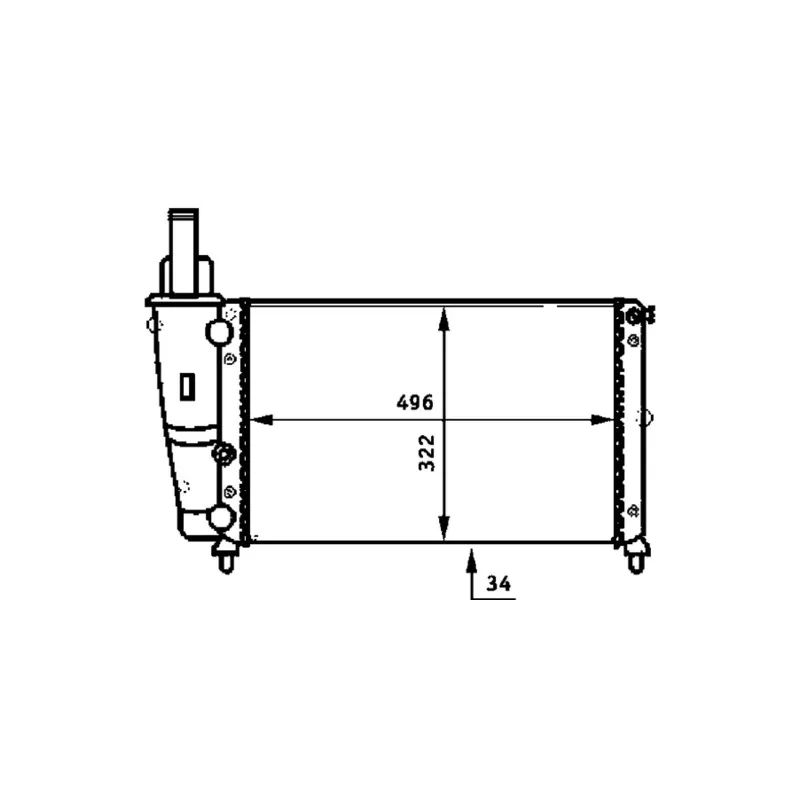 Radiateur, refroidissement du moteur MAHLE CR 346 000P