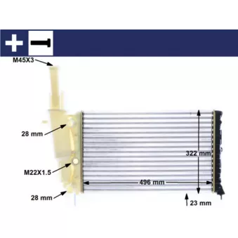 Radiateur, refroidissement du moteur MAHLE CR 346 000S