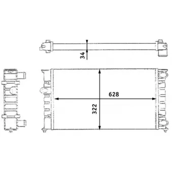 Radiateur, refroidissement du moteur MAHLE CR 348 000S