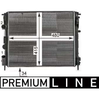 Radiateur, refroidissement du moteur MAHLE CR 35 000P