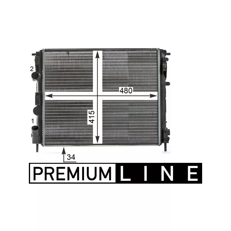 Radiateur, refroidissement du moteur MAHLE CR 35 000P