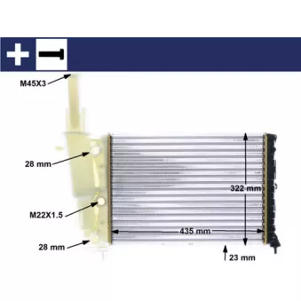 Radiateur, refroidissement du moteur MAHLE CR 351 000S