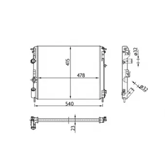 Radiateur, refroidissement du moteur MAHLE CR 36 000S