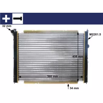 Radiateur, refroidissement du moteur MAHLE CR 361 000S