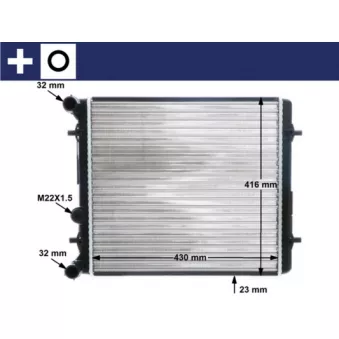 Radiateur, refroidissement du moteur MAHLE CR 367 000S